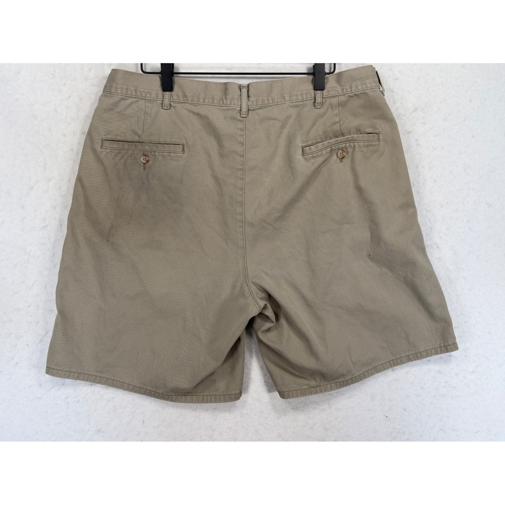Vintage Polo Ralph Lauren Mens 38 Pleated Chino Shorts Khaki Tan Made in USA - Picture 9 of 13
